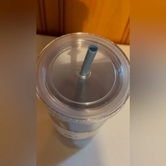 Vera Bradley Blue Cat Print Travel Tumbler with Straw - Picture 5 of 5